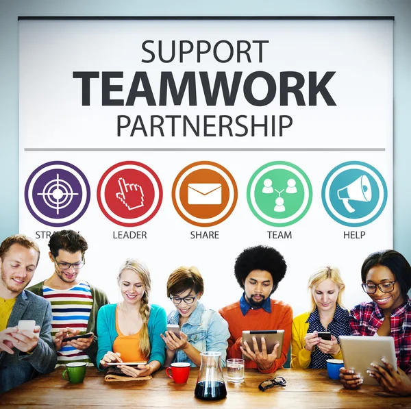 Ondersteuning Teamwork partnerschap Concept — Stockfoto