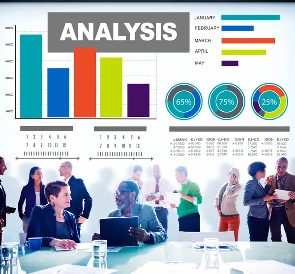 Análisis Gráfico de barras Concepto de gráfico —  Fotos de Stock