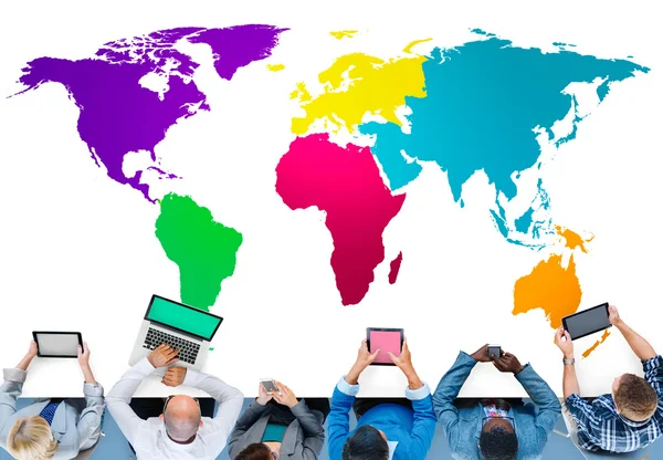 Wereld wereldwijde cartografie Conce — Stockfoto