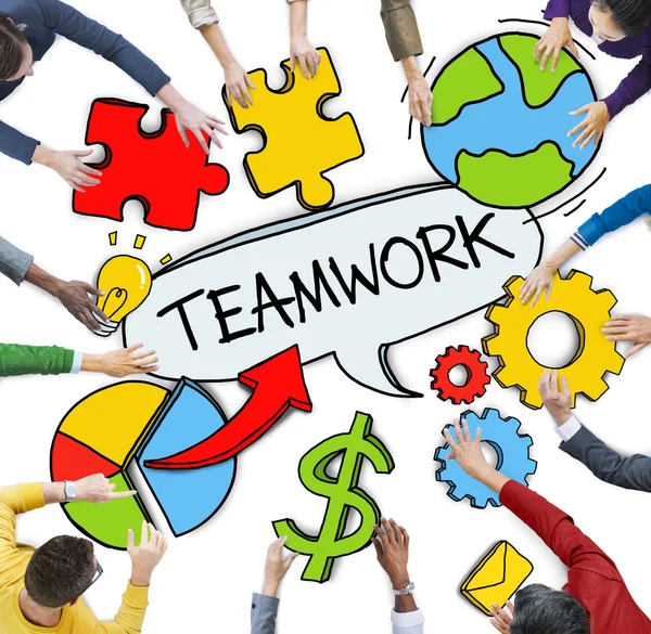 Gruppe von Menschen mit Teamwork-Konzept — Stockfoto