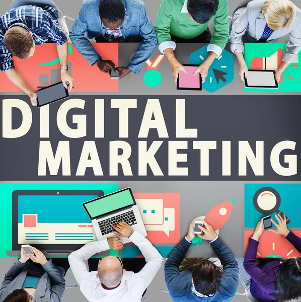 Concepto de Comercio de Marketing Digital —  Fotos de Stock