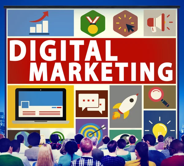 Concepto de Comercio de Marketing Digital —  Fotos de Stock