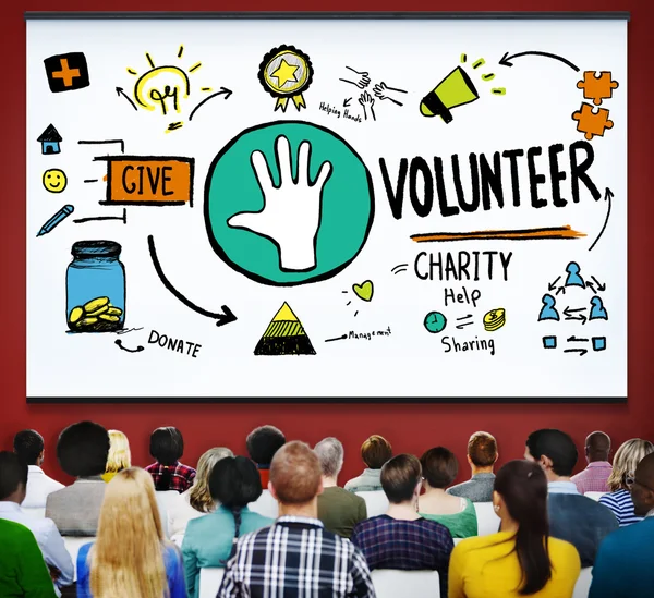 Volunteer Charity Help Assisting Concept — Stock Photo, Image