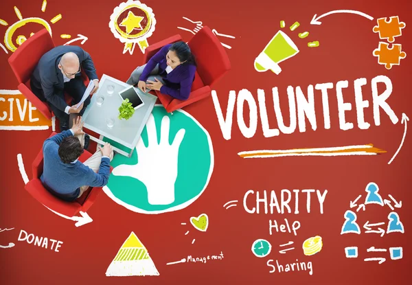 Volunteer Charity Help Assisting Concept — Stock Photo, Image