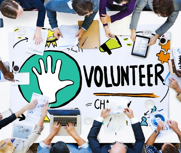 Pojęcie pomocy wolontariuszy miłości — Zdjęcie stockowe