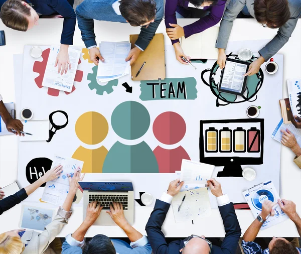 Team Corporate anslutning andel koncept — Stockfoto