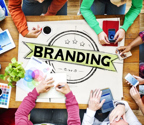 Branding Copyright védjegy Marketing koncepció — Stock Fotó