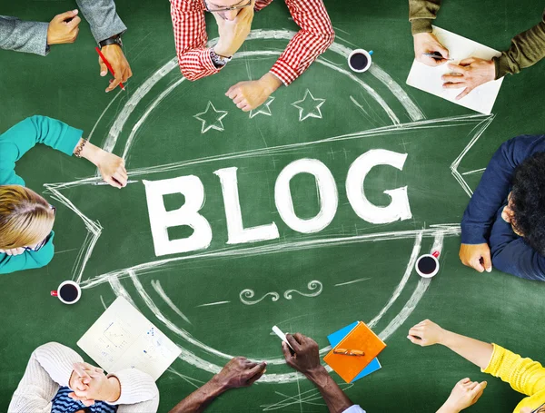 Blog Online Tasarım Web sayfası kavramı — Stok fotoğraf