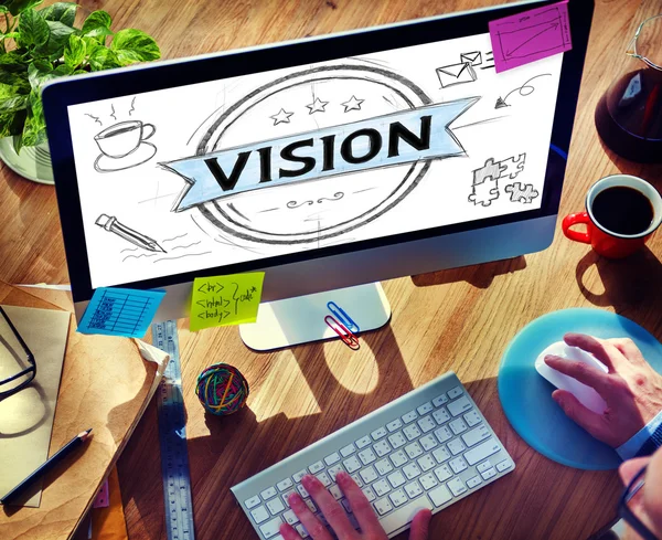 Vision inspiráció aspirációs cél koncepció — Stock Fotó