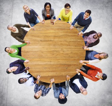 İş insanlar ekip çalışması destek kavramı