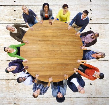 İş insanlar ekip çalışması destek kavramı