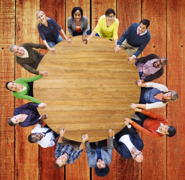 İş insanlar ekip çalışması destek kavramı