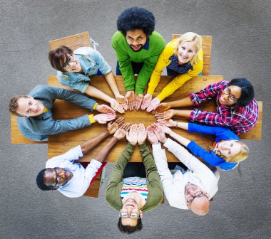 Çeşitlilik insanların sadaka veren ödünç birlik grup kavramı