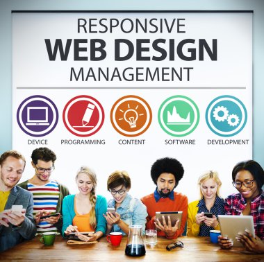 Responsive Web Design Management Concept clipart