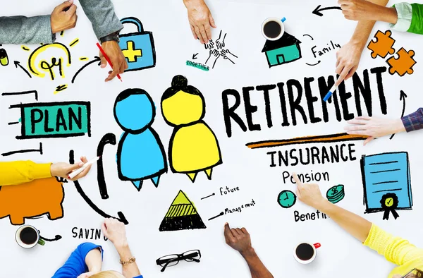 Brainstorming-Konzept für die Rentendiskussion — Stockfoto