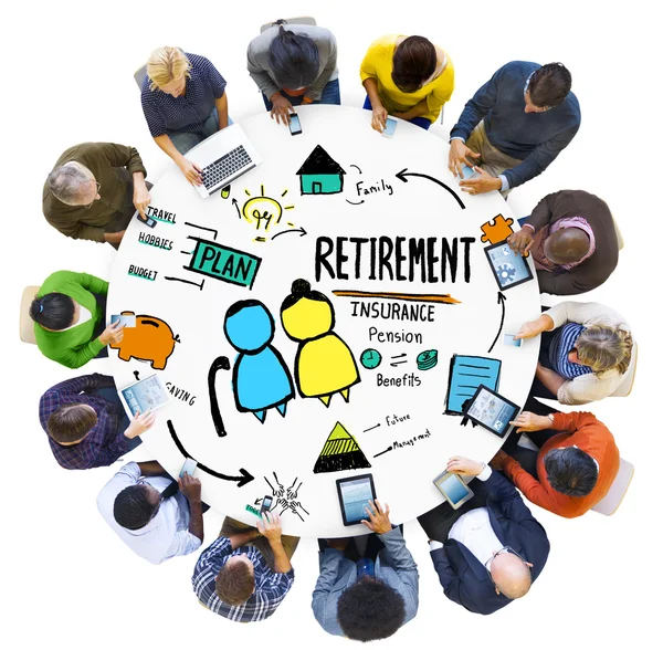Pensioen digitale communicatie netwerk — Stockfoto