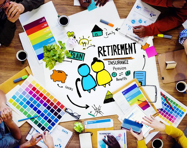 Retirement Discussion Brainstorming Concept — Stock Photo, Image
