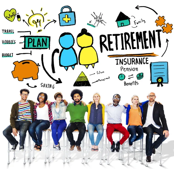 People Retirement Teamwork Support Concept — Stock Photo, Image