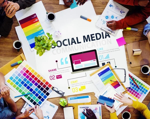 Social-Media-Technologie-Verbindungskonzept — Stockfoto