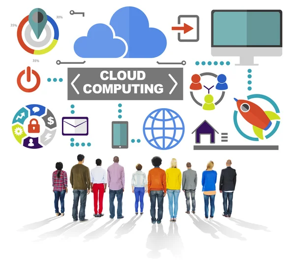 Composición de la nube de comunicaciones globales —  Fotos de Stock