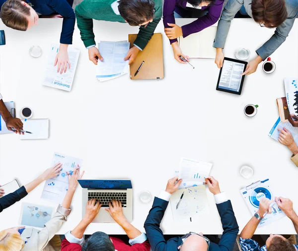 Conceito de Discussão de Trabalho em Equipe — Fotografia de Stock