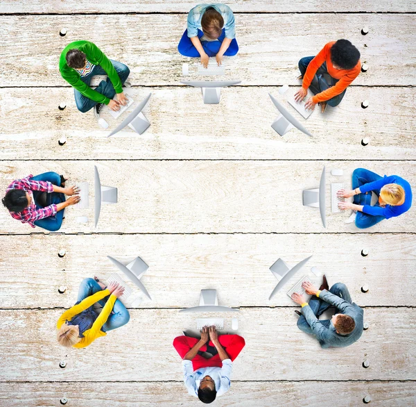 Mångfald Teamwork kommunikation koncept — Stockfoto