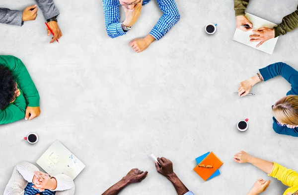 Diversidade Trabalho em equipe Discussão Conceito de Planejamento de Reuniões — Fotografia de Stock