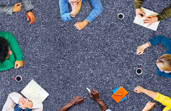 Vielfalt Teamarbeit Diskussion Sitzung Planungskonzept — Stockfoto