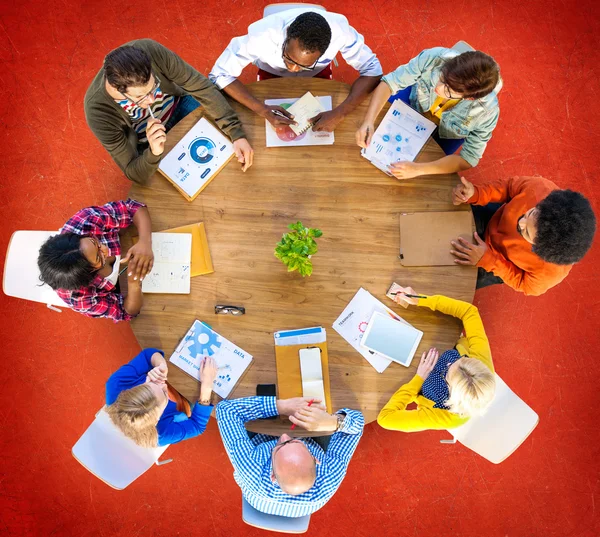 Reunión Concepto de análisis de datos — Foto de Stock