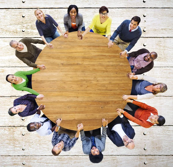 Conceito de Apoio ao Trabalho em Equipe para Empresas — Fotografia de Stock