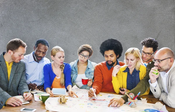 Reunión de intercambio de ideas Concepto de trabajo en equipo — Foto de Stock