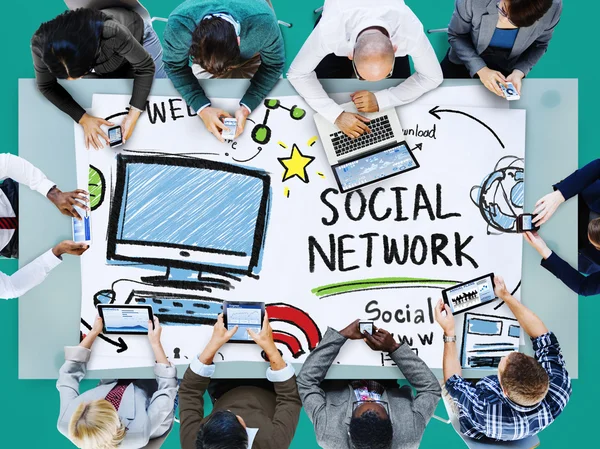 Concetto di social network — Foto Stock