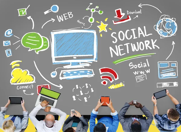 Concetto di social network — Foto Stock