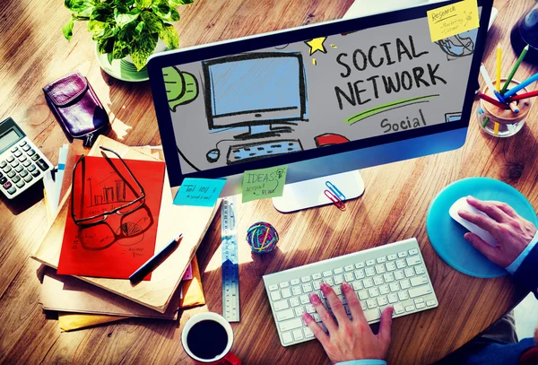 Concetto di social network — Foto Stock