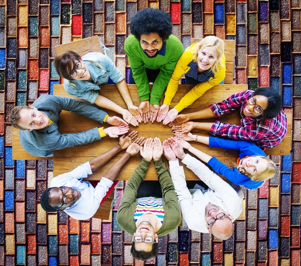 Diversidade Pessoas Caridade Doando Conceito de Grupo de Unidade de Empréstimos — Fotografia de Stock