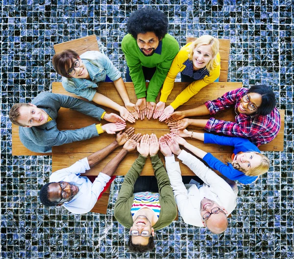 Diversidade Pessoas Caridade Doando Conceito de Grupo de Unidade de Empréstimos — Fotografia de Stock