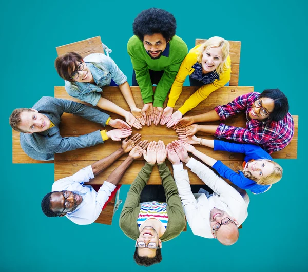 Diversity People Charity Giving Lend Unity Group Concept — Stock Photo, Image