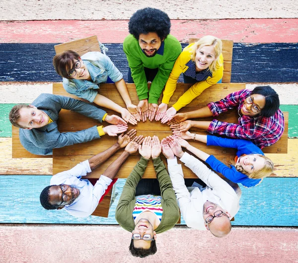 Diversidade Pessoas Caridade Doando Conceito de Grupo de Unidade de Empréstimos — Fotografia de Stock