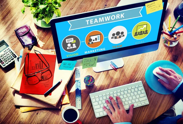 Collaborazione del team di lavoro di squadra Concep — Foto Stock