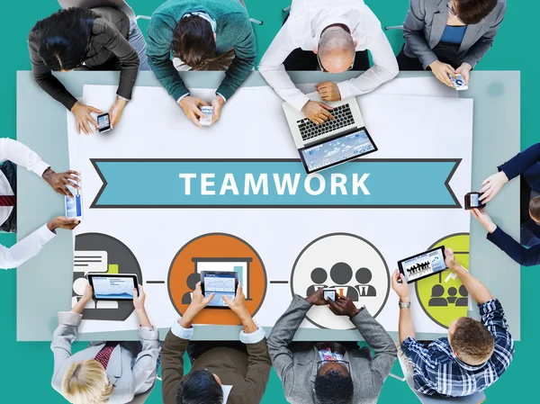 Collaborazione del team di lavoro di squadra Concep — Foto Stock