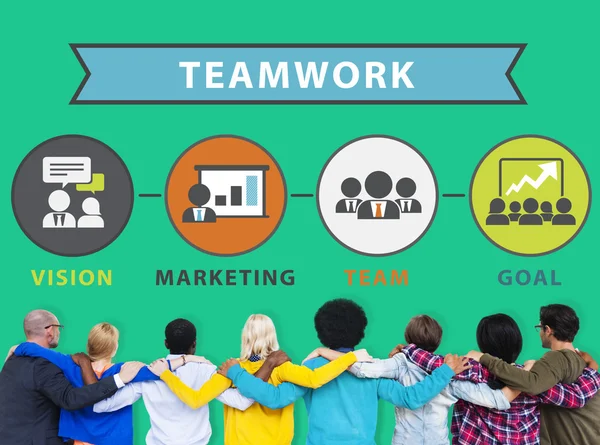 Teamwork Teamzusammenarbeit concep — Stockfoto