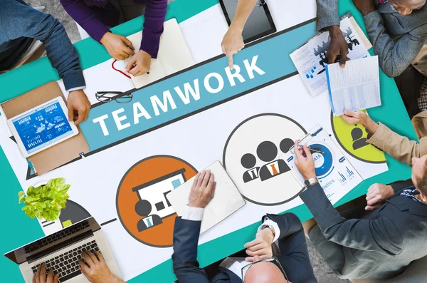 Teamwerk Team samenwerking Concep — Stockfoto