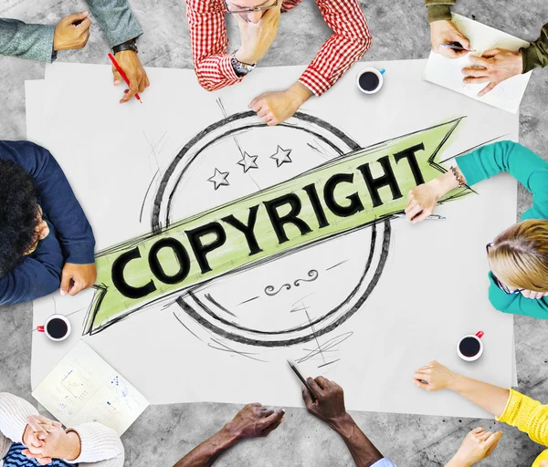 Konsep merek dagang hak cipta — Stok Foto