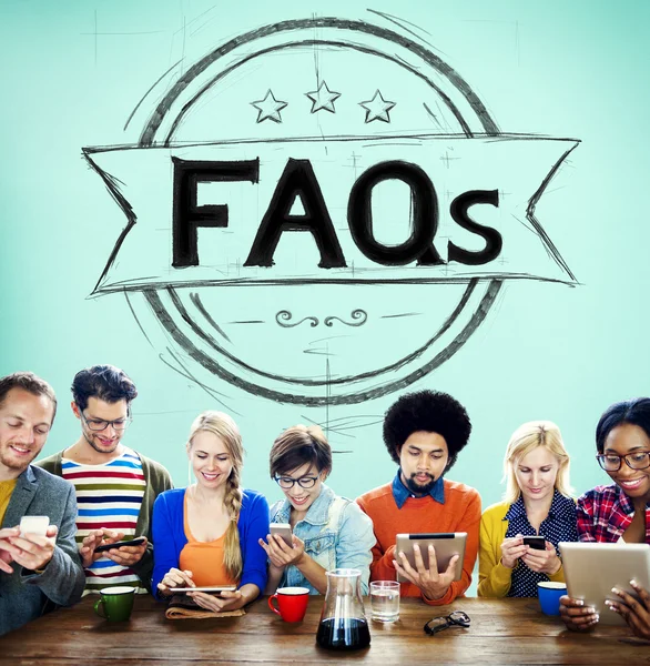 Frequently Asked Questions  Concept — Stock Photo, Image