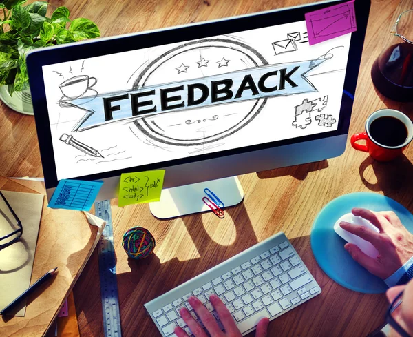 Concetto di risultato della risposta al feedback — Foto Stock