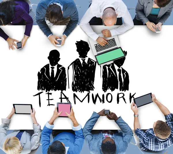 Teamwork grupp samarbete koncept — Stockfoto