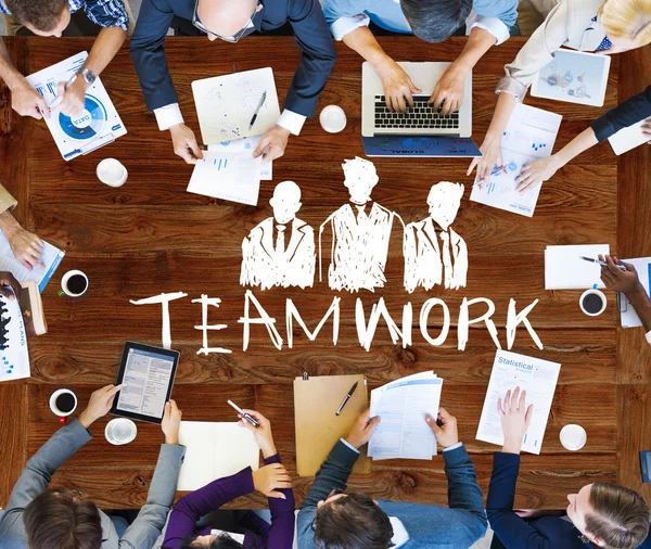 Grupo de Trabajo en Equipo Concepto de Colaboración — Foto de Stock