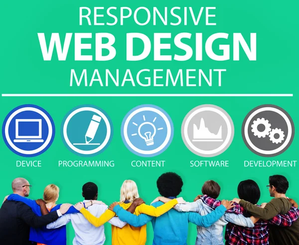 Web Design Management Concept — Stockfoto