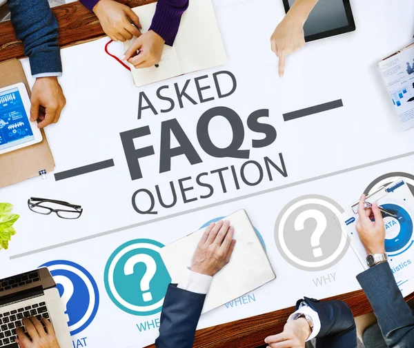 FAQ Problemas Conceito — Fotografia de Stock