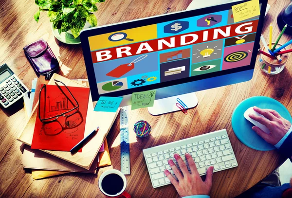 Brand Branding εμπορική ονομασία έννοια — Φωτογραφία Αρχείου